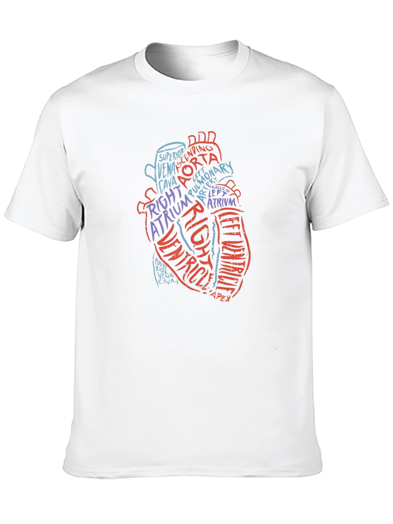 Anatomical Heart Word Art Graphic Tee - Black