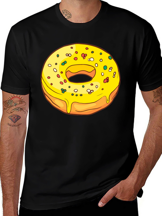 Donut Graphic T-Shirt - Black Casual Wear