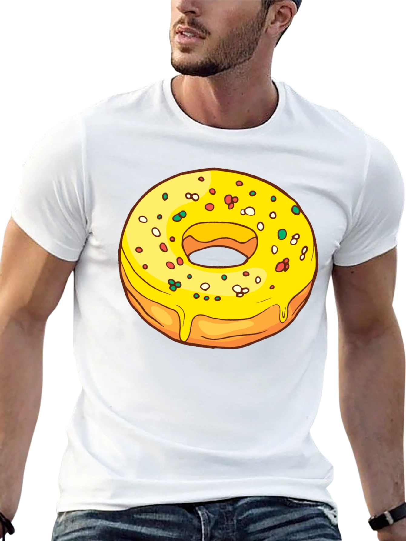 Donut Graphic T-Shirt - Black Casual Wear