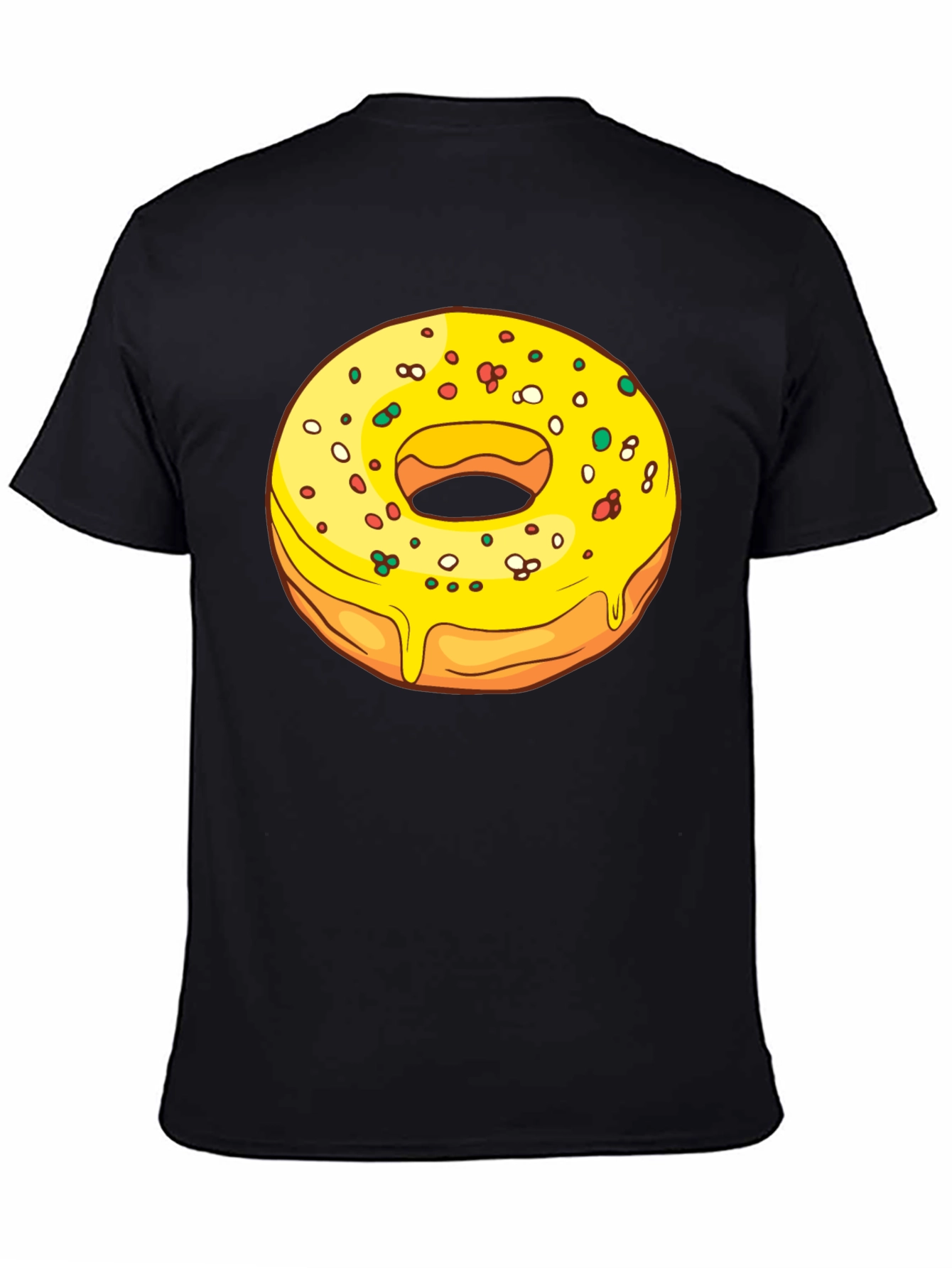 Donut Graphic T-Shirt - Black Casual Wear