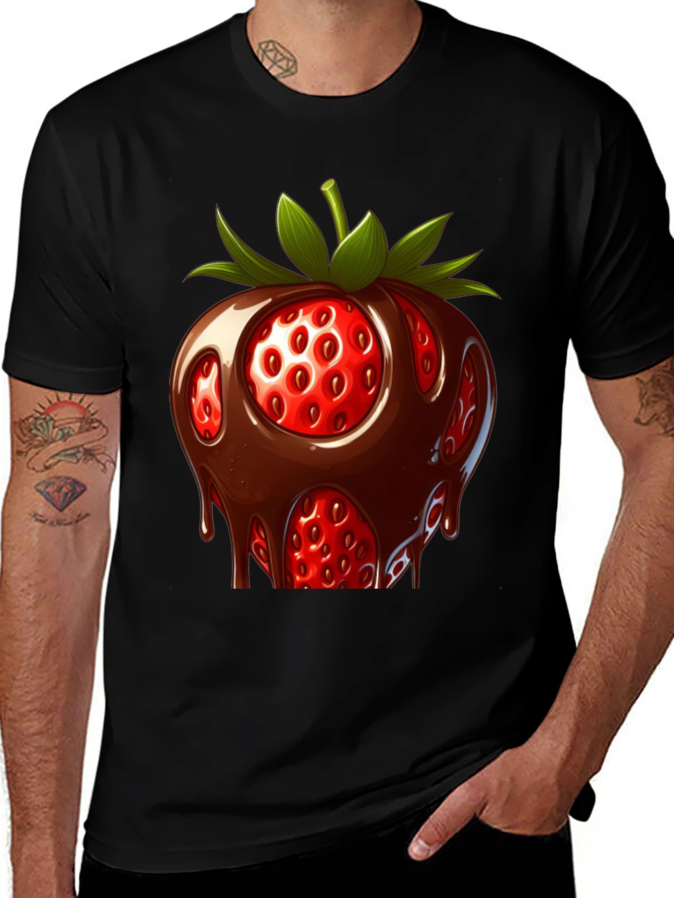 Chocolate Strawberry T-Shirt - Sweet Treat Design