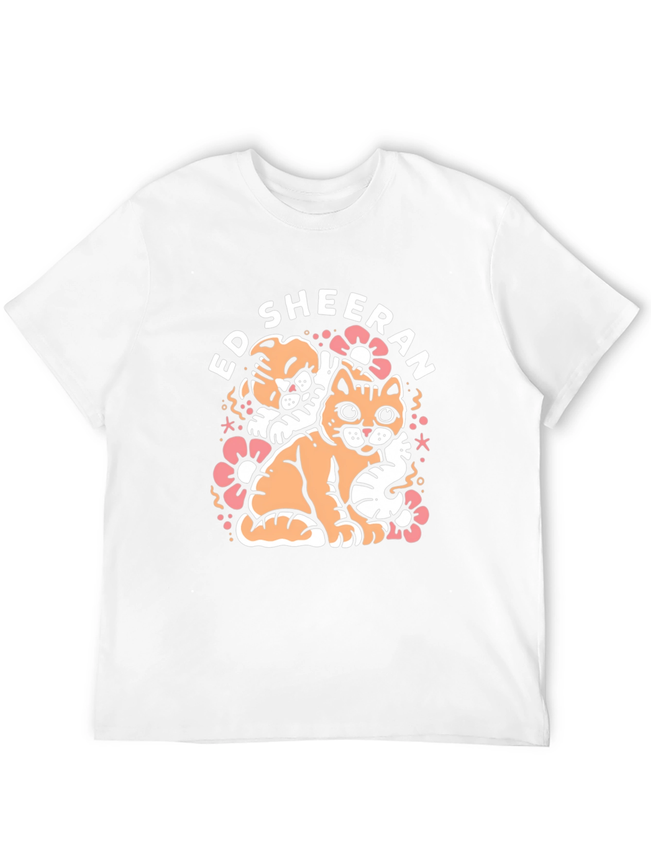 Ed Sheeran Cats Graphic Black T-Shirt