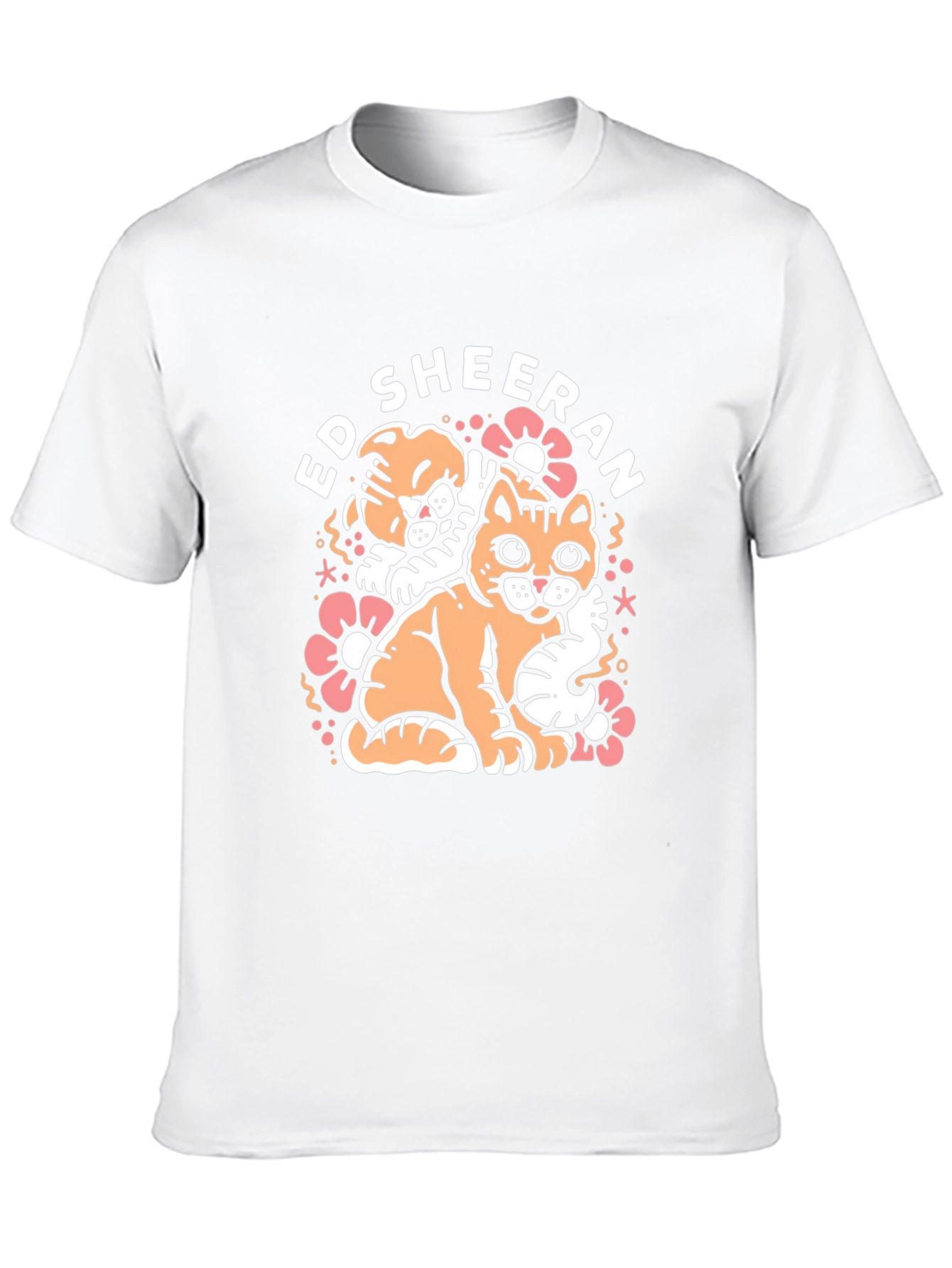 Ed Sheeran Cats Graphic Black T-Shirt