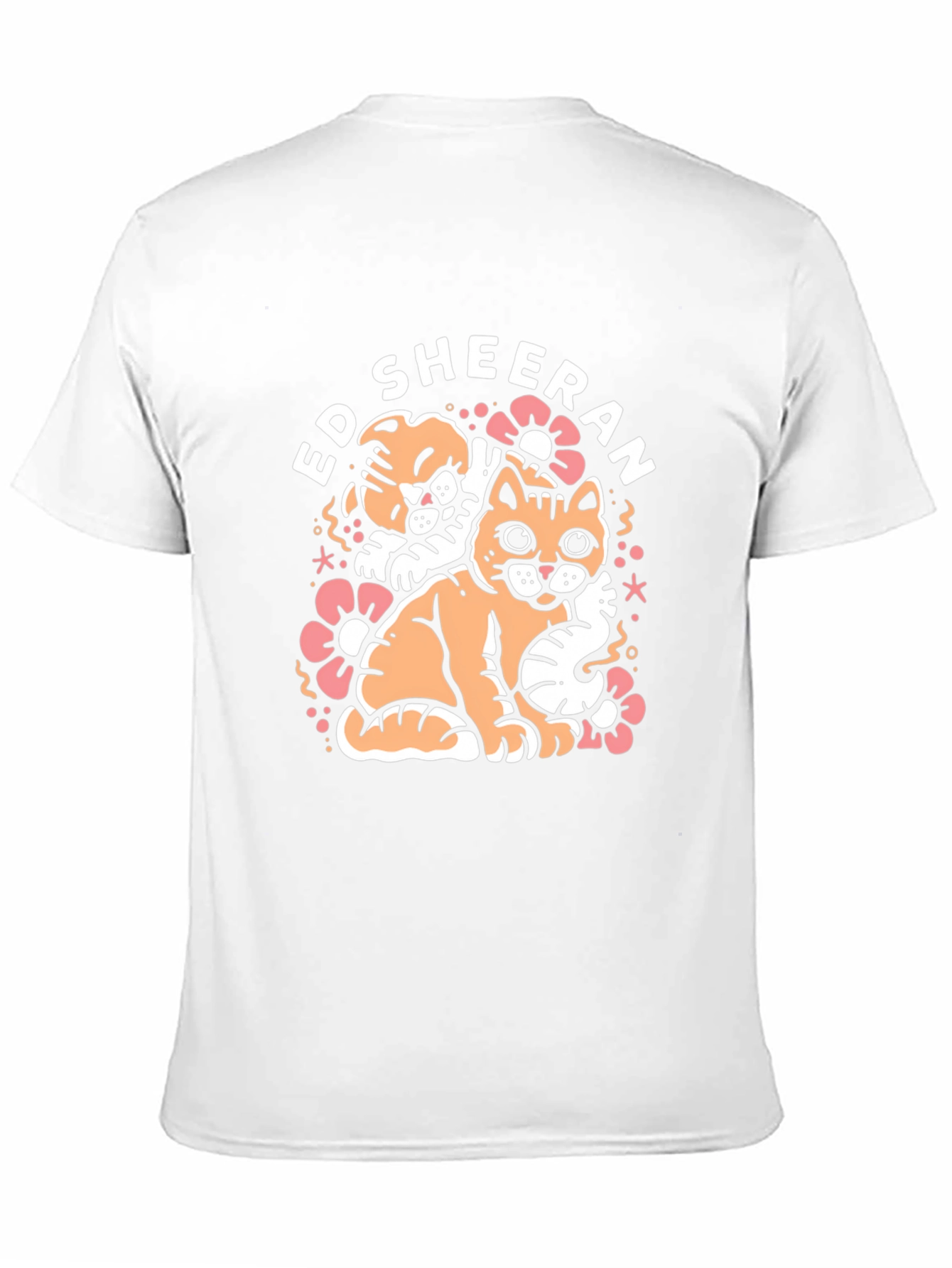Ed Sheeran Cats Graphic Black T-Shirt