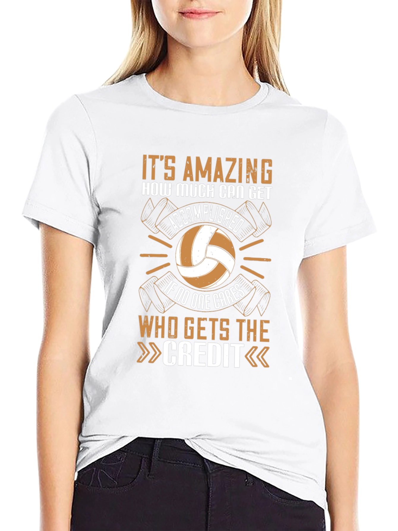 Amazing Accomplishments T-Shirt Volleyball Design