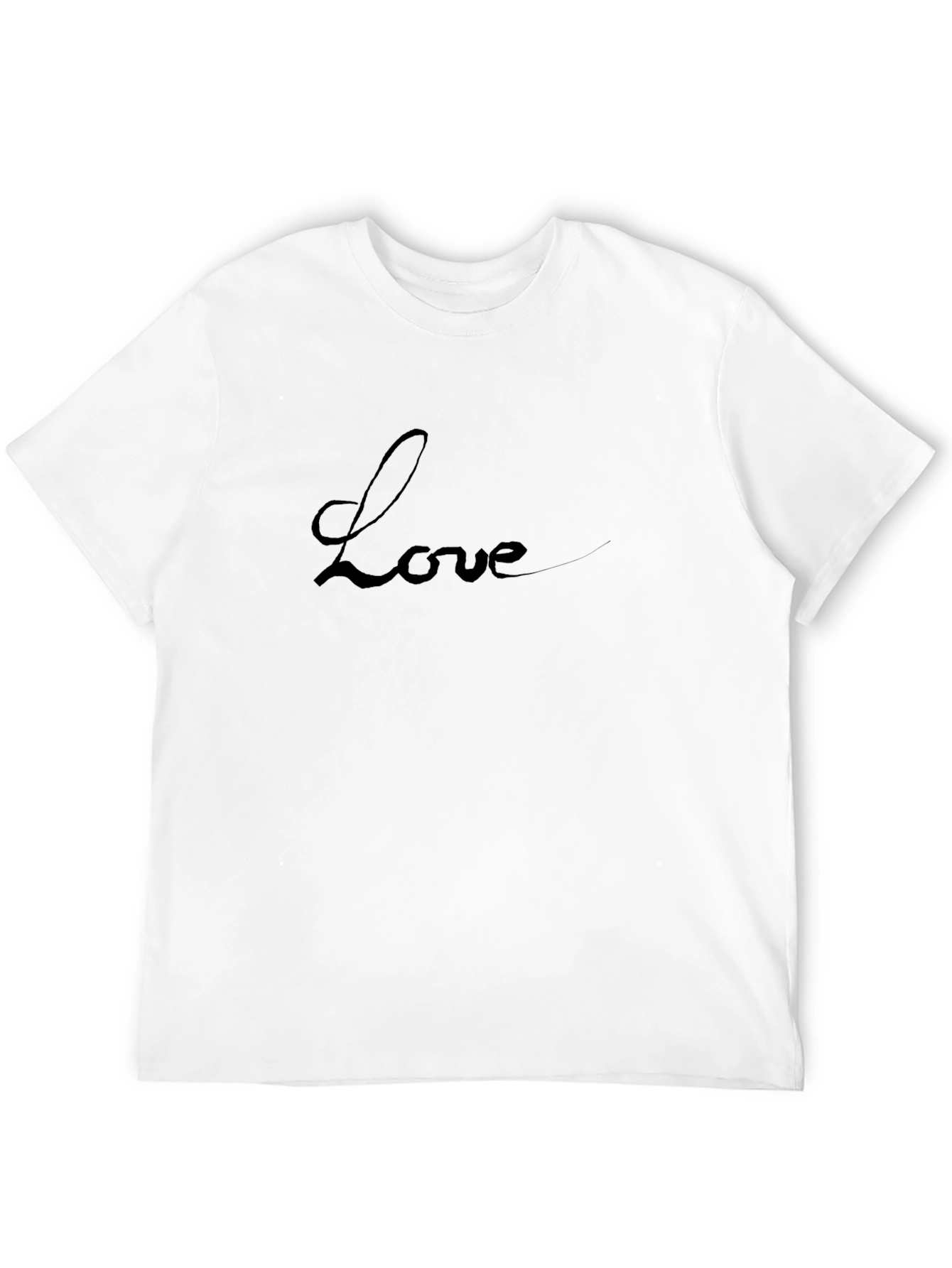 Love Script Black T-Shirt Casual Wear