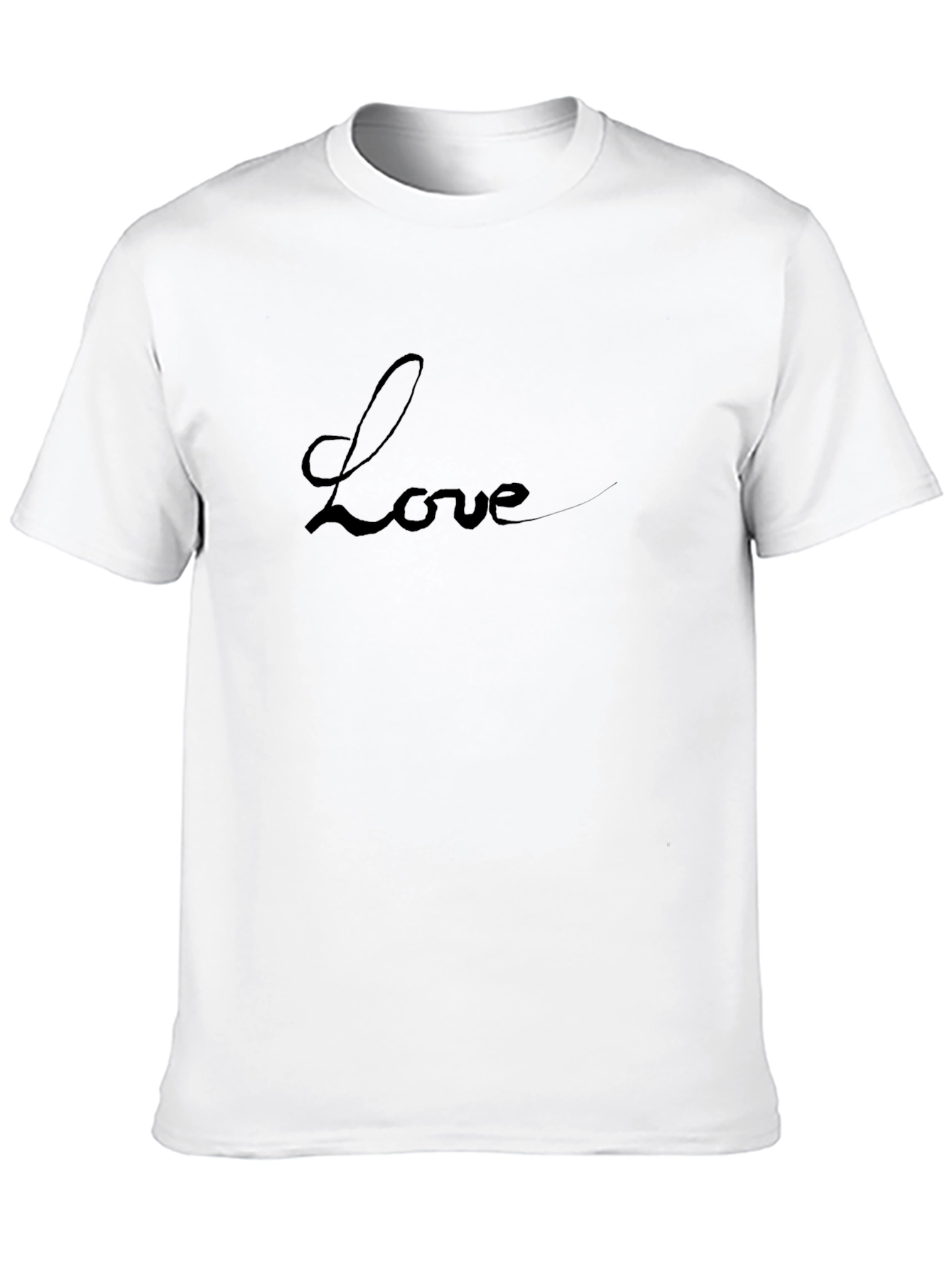Love Script Black T-Shirt Casual Wear
