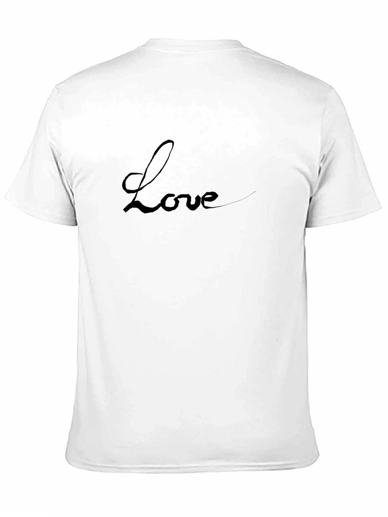 Love Script Black T-Shirt Casual Wear