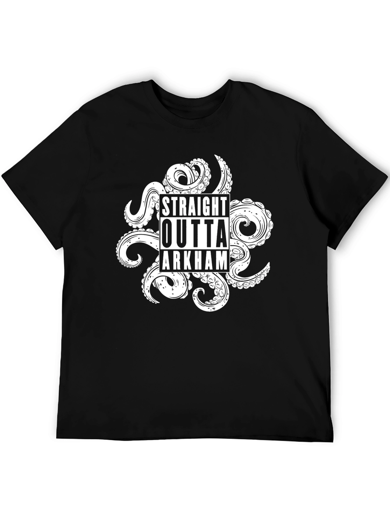 Straight Outta Arkham T-Shirt - Unique Kraken Design