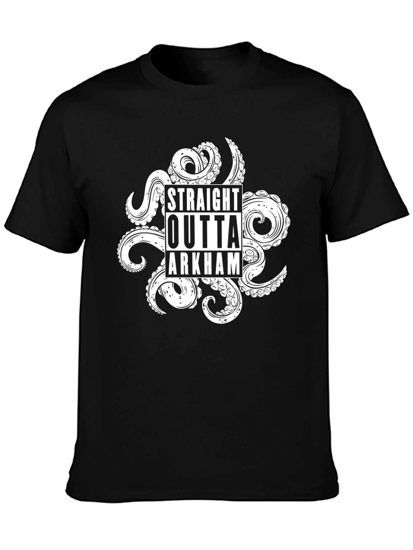 Straight Outta Arkham T-Shirt - Unique Kraken Design