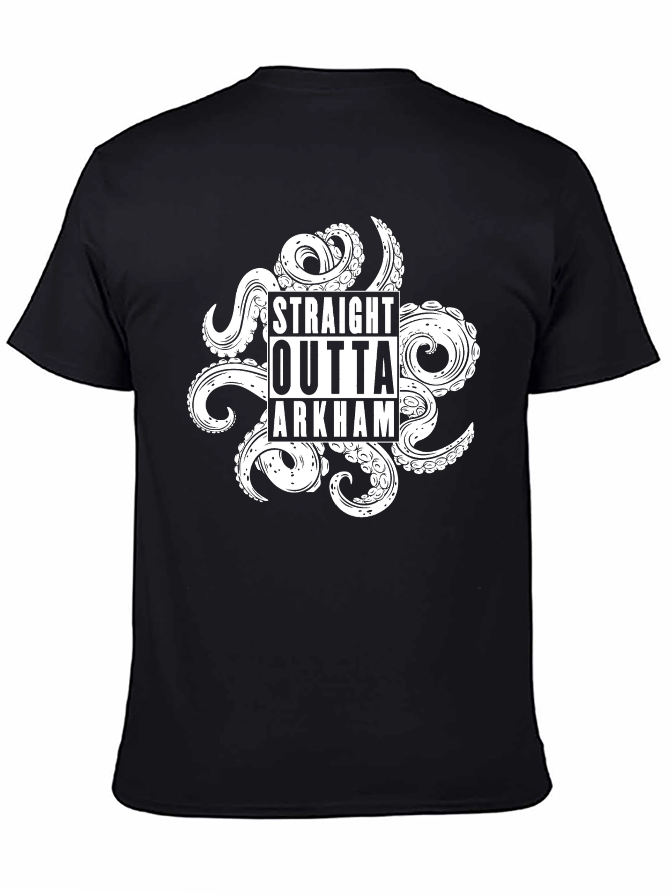 Straight Outta Arkham T-Shirt - Unique Kraken Design