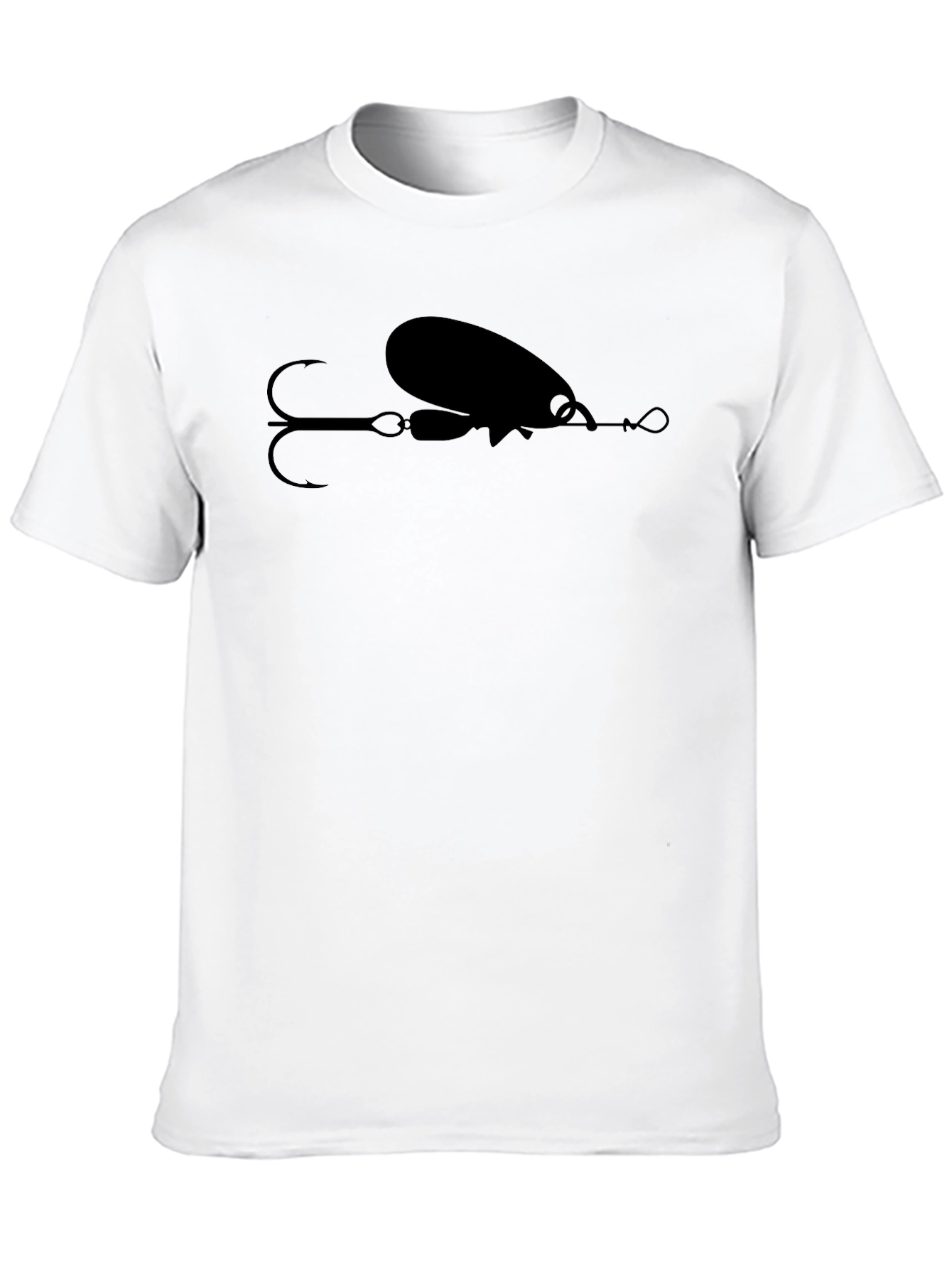 Fishing Lure Graphic T-Shirt - Black Cotton Tee