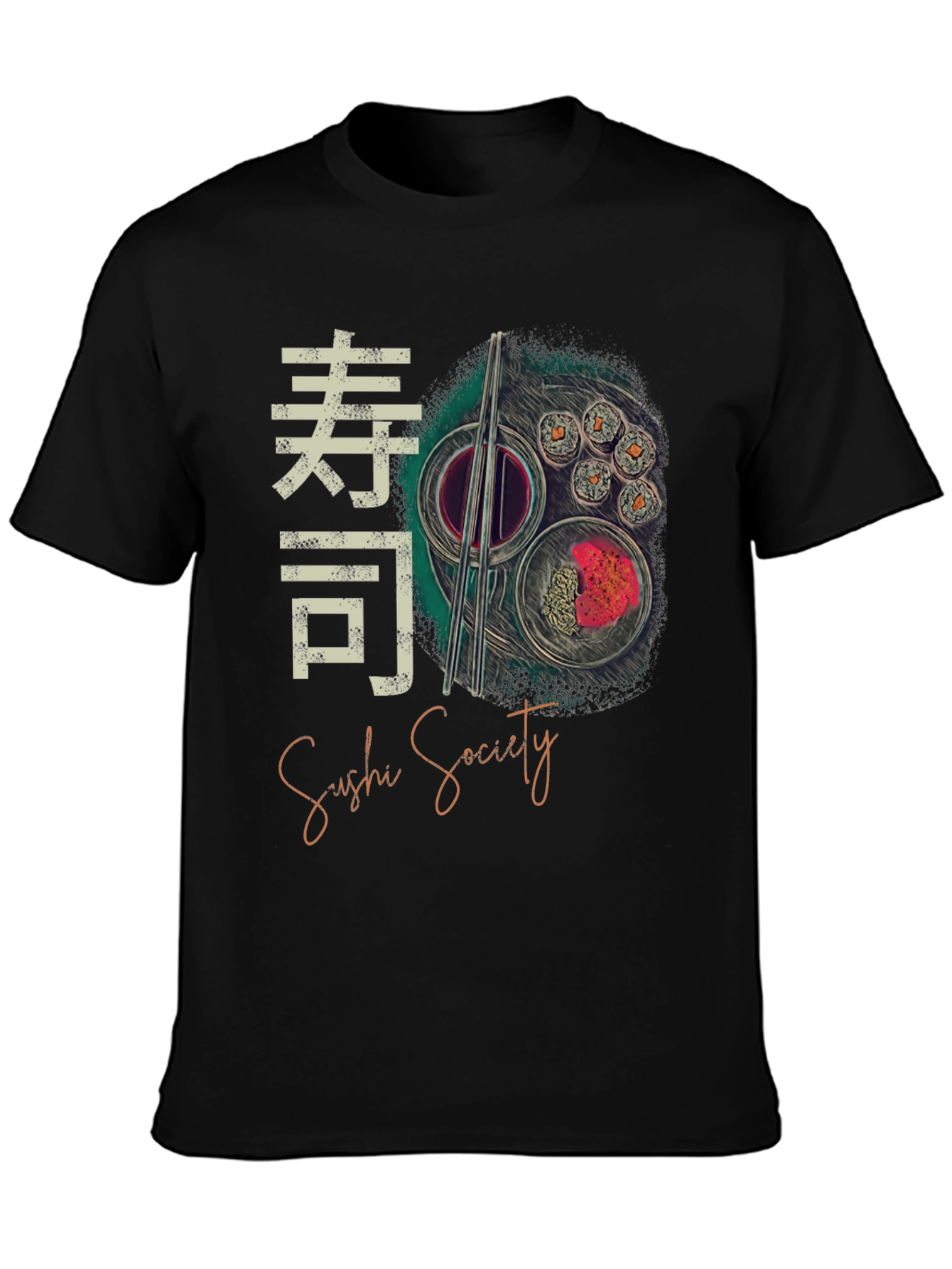 Sushi Society Graphic Tee - Trendy Foodie Shirt