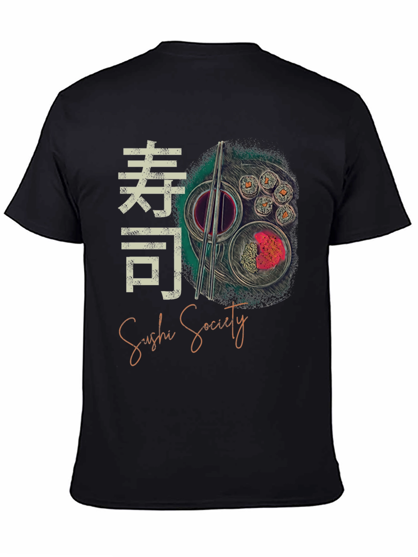 Sushi Society Graphic Tee - Trendy Foodie Shirt