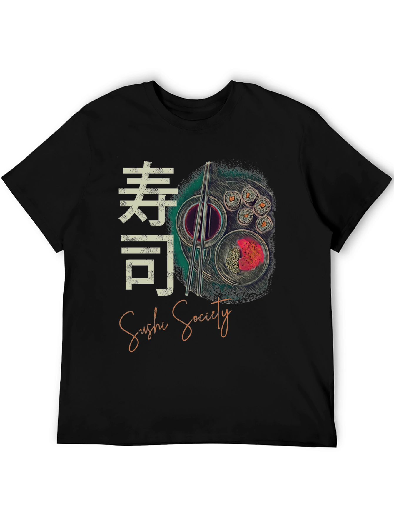 Sushi Society Graphic Tee - Trendy Foodie Shirt