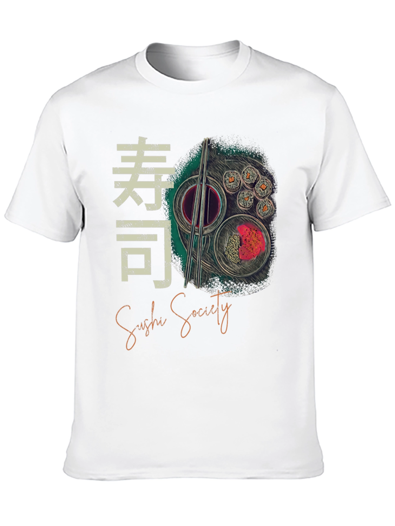 Sushi Society Graphic Tee - Trendy Foodie Shirt