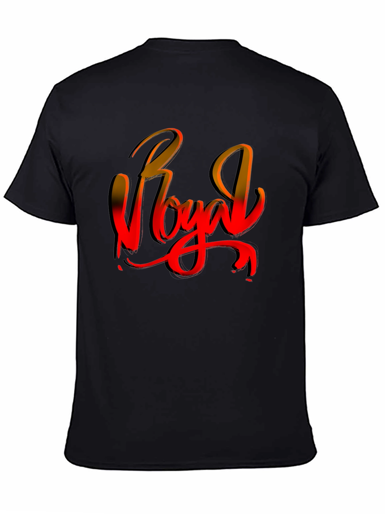 Royal Script Black T-Shirt - Urban Style