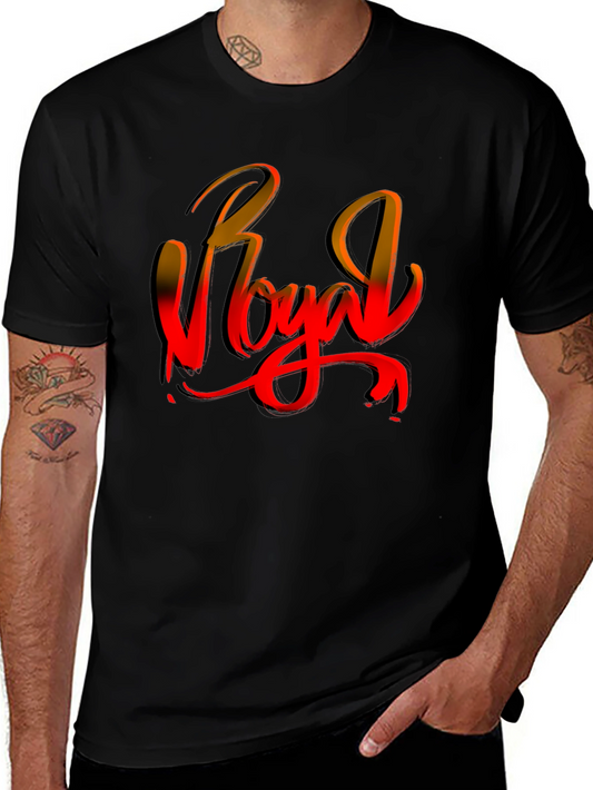 Royal Script Black T-Shirt - Urban Style