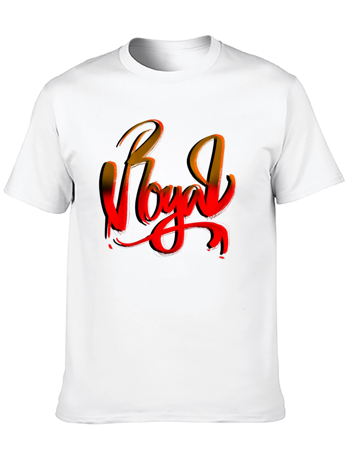 Royal Script Black T-Shirt - Urban Style
