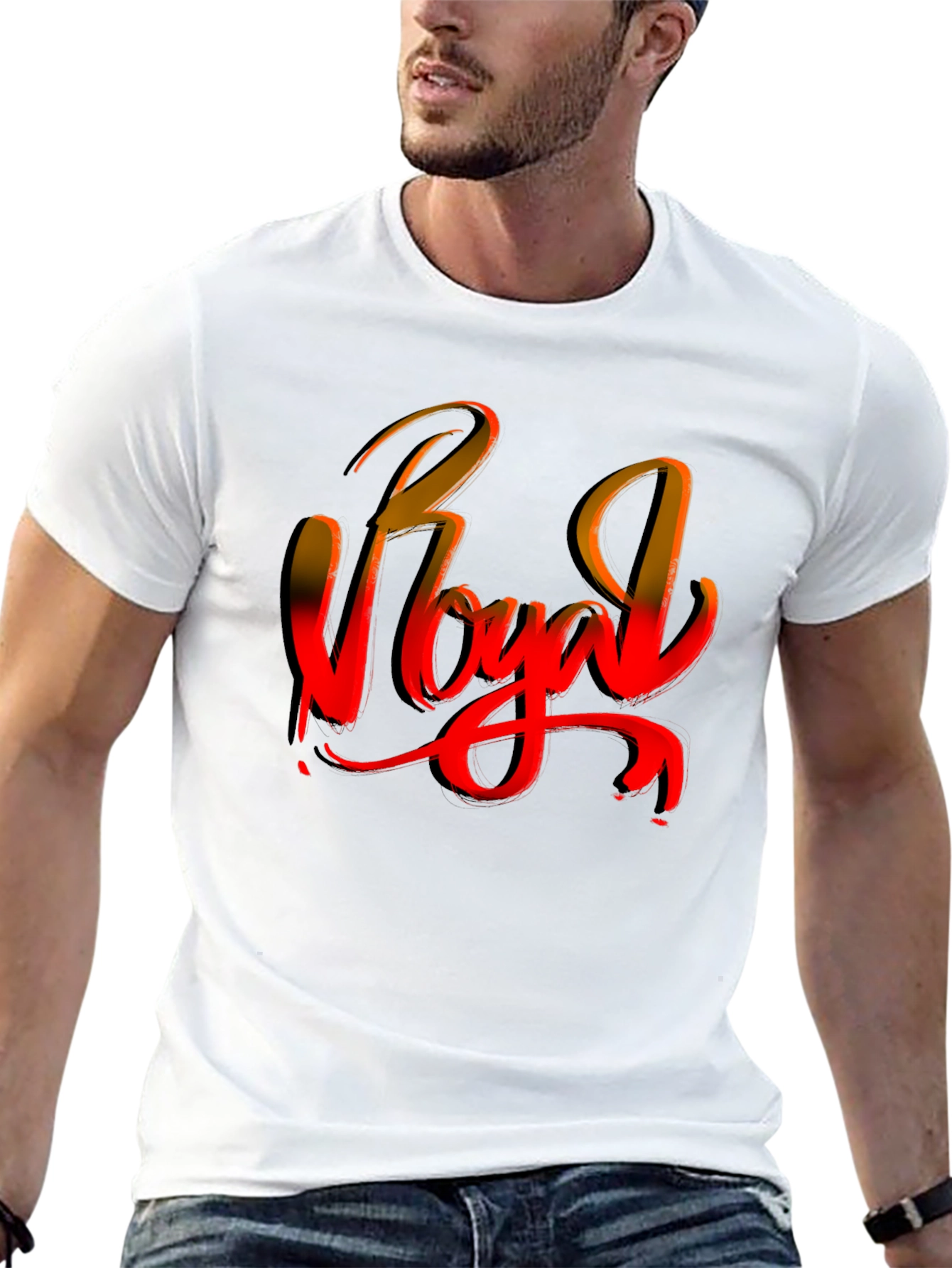 Royal Script Black T-Shirt - Urban Style