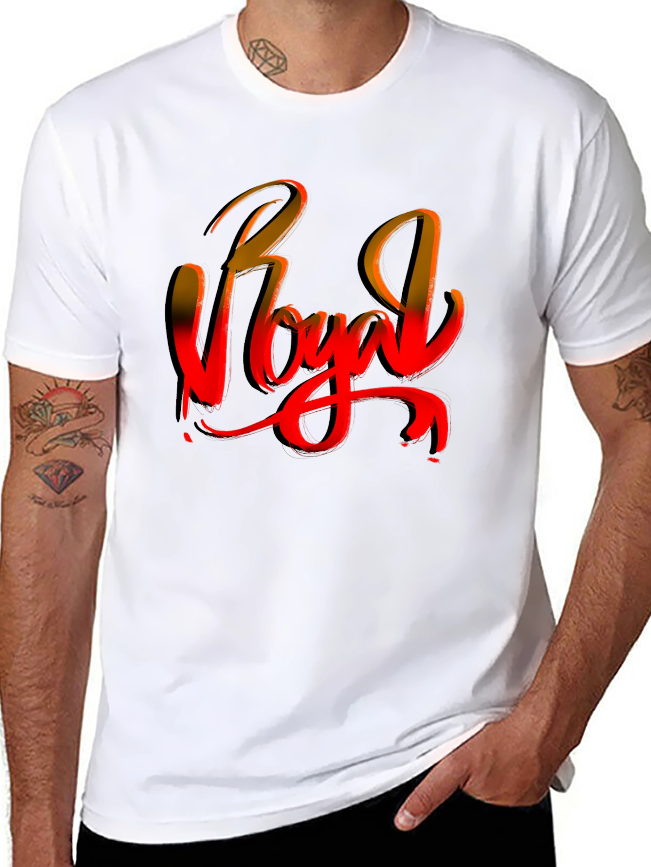 Royal Script Black T-Shirt - Urban Style