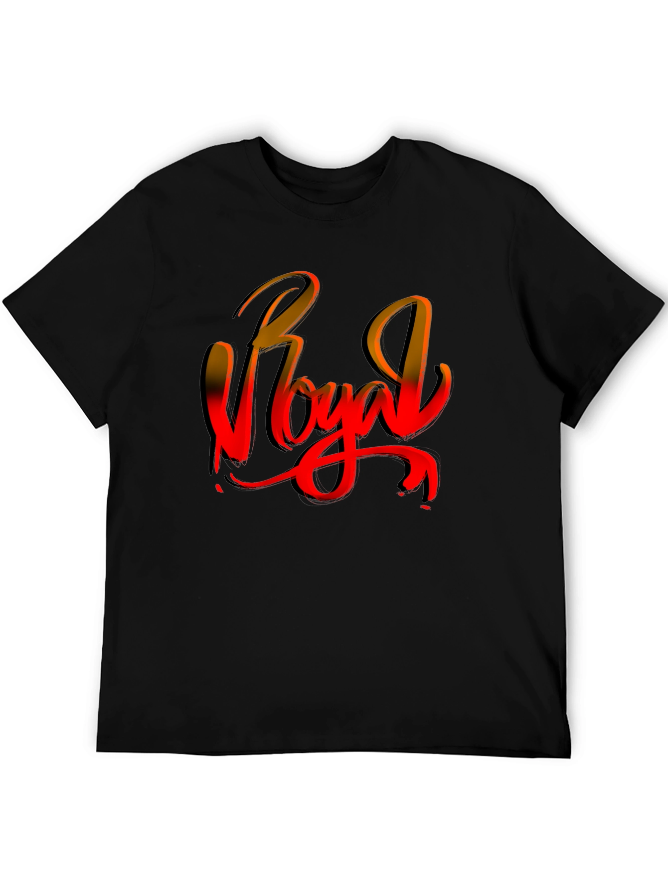 Royal Script Black T-Shirt - Urban Style