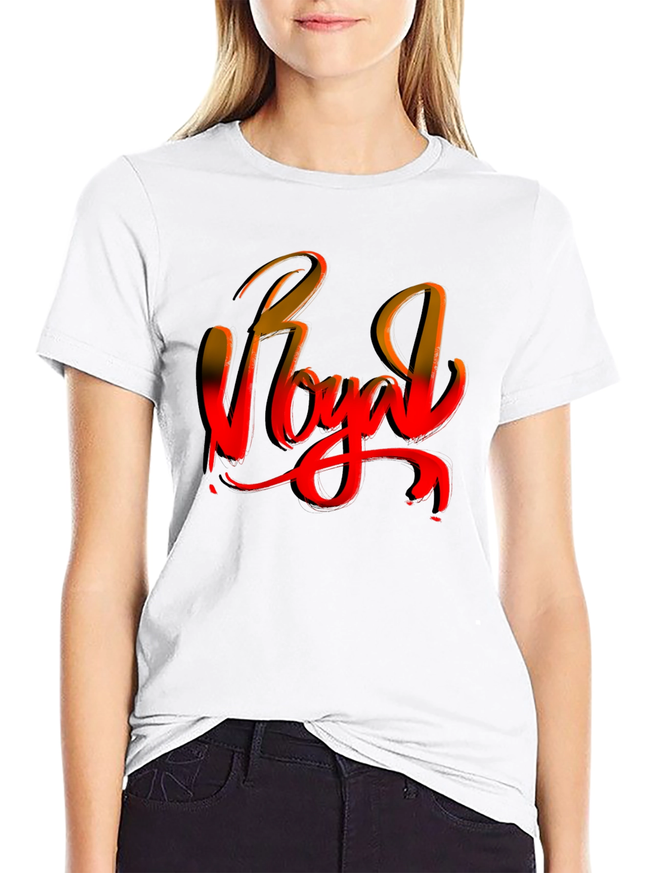 Royal Script Black T-Shirt - Urban Style