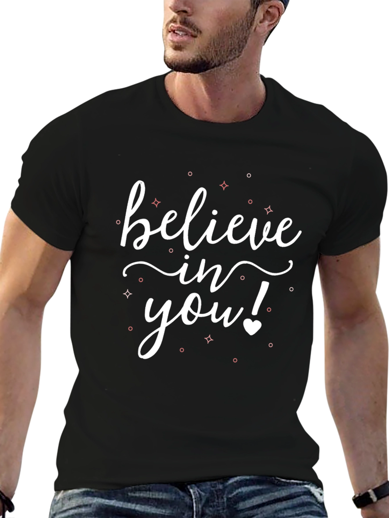 Believe In You Black Graphic Tee