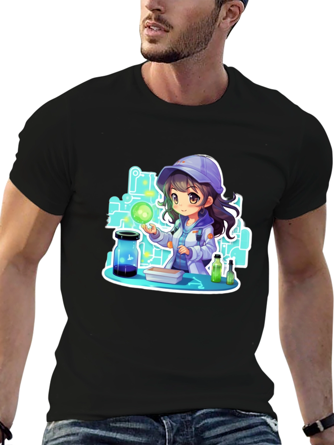 Scientist Girl T-Shirt - Black