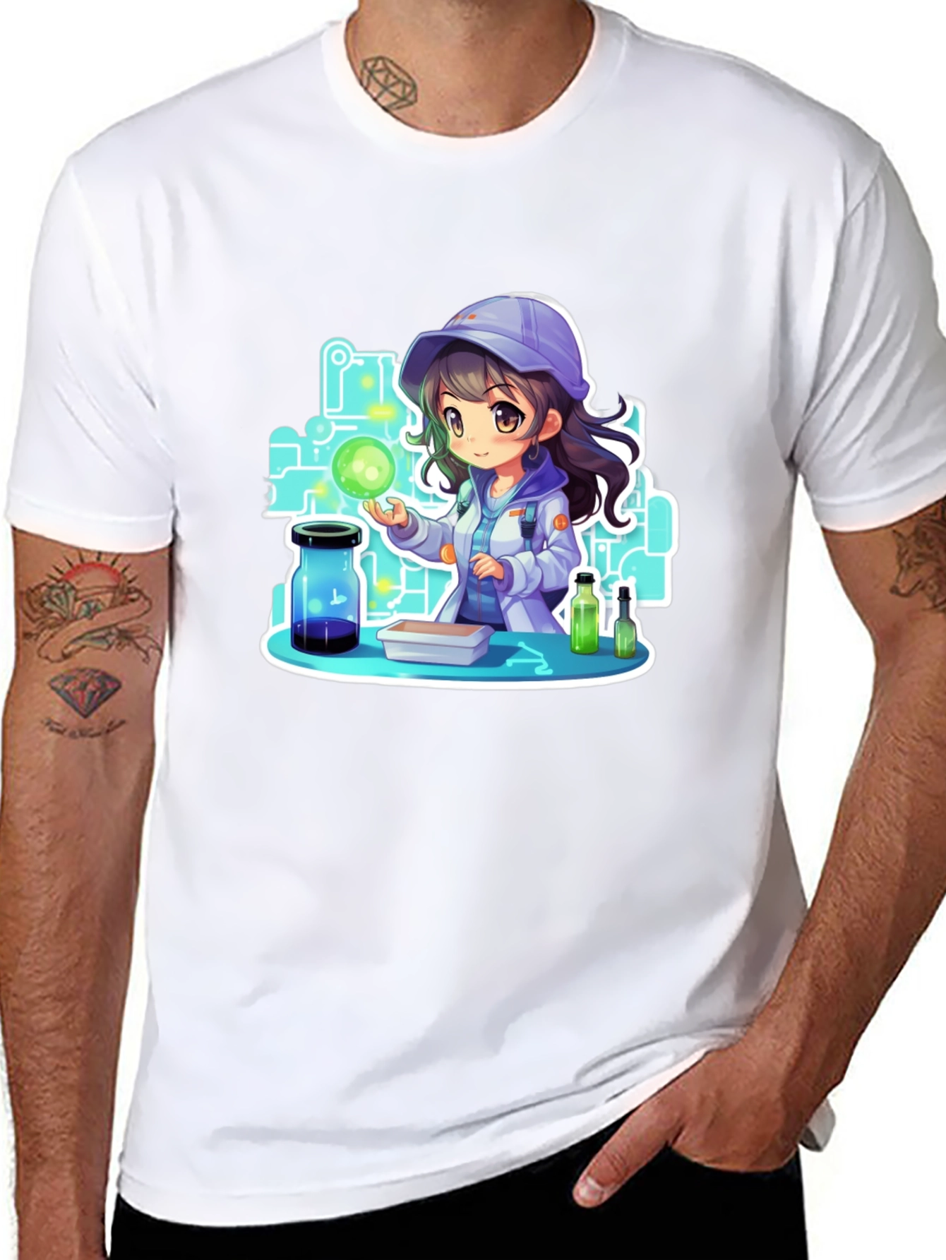 Scientist Girl T-Shirt - Black