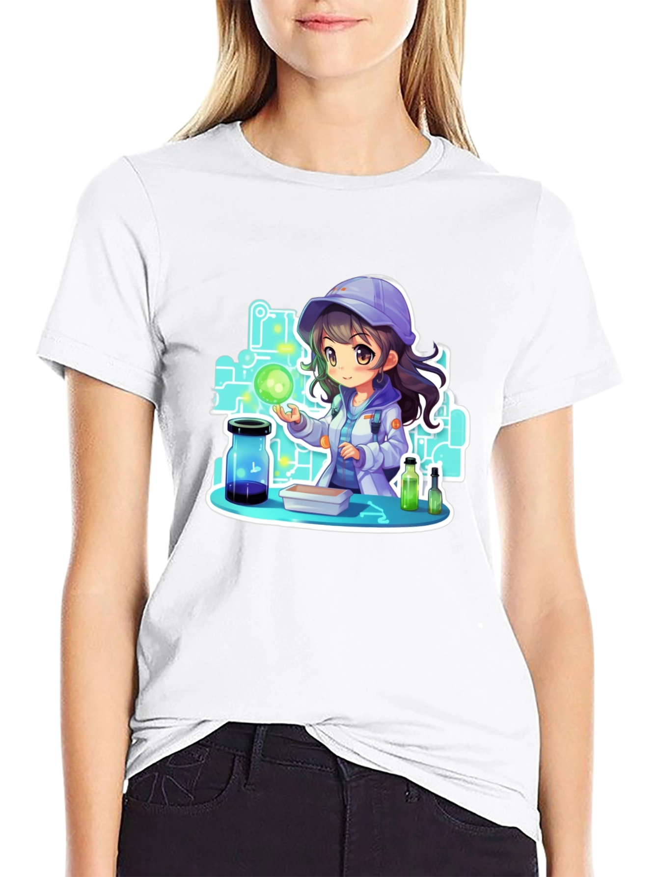 Scientist Girl T-Shirt - Black
