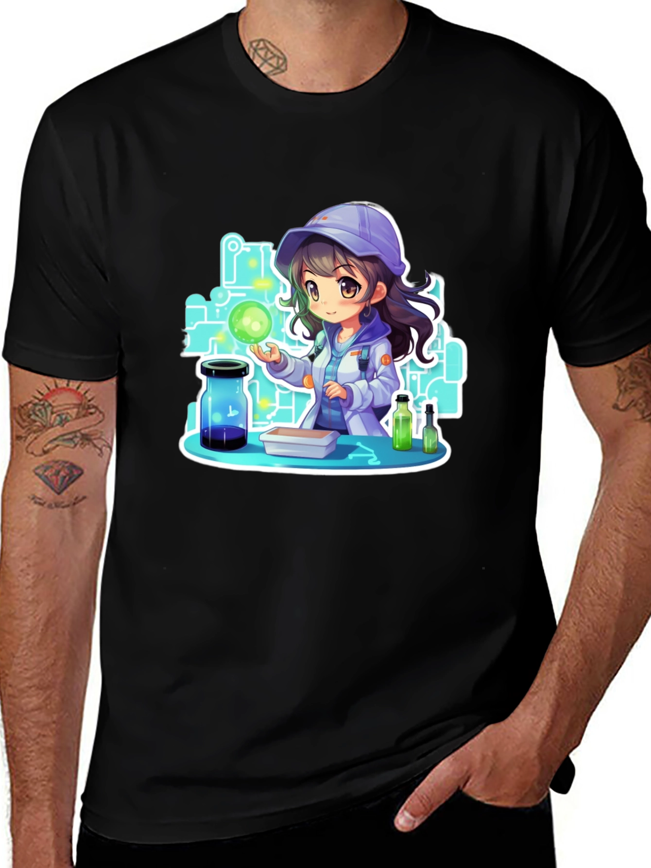 Scientist Girl T-Shirt - Black