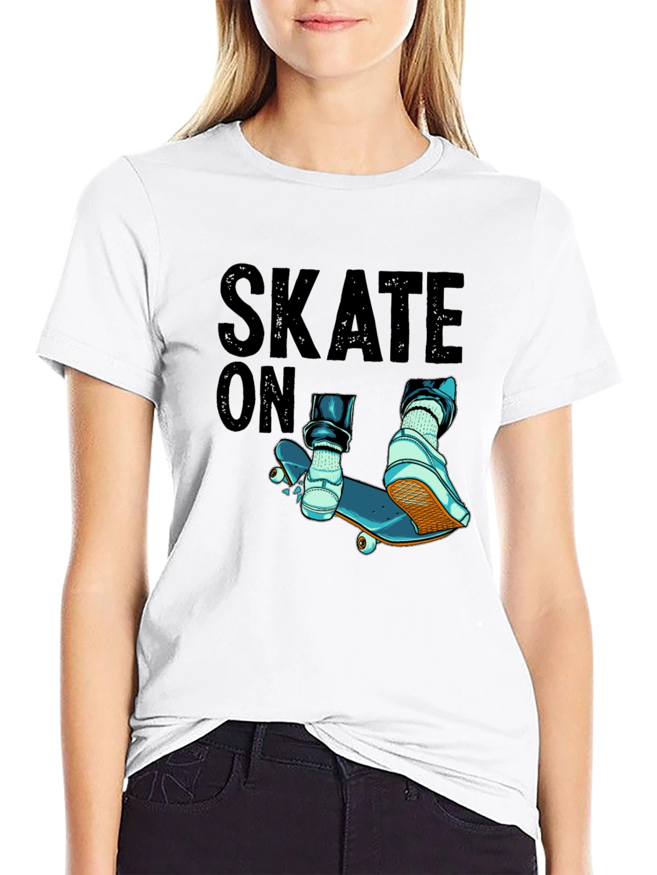 Skate On T-Shirt - Stylish Skateboard Design