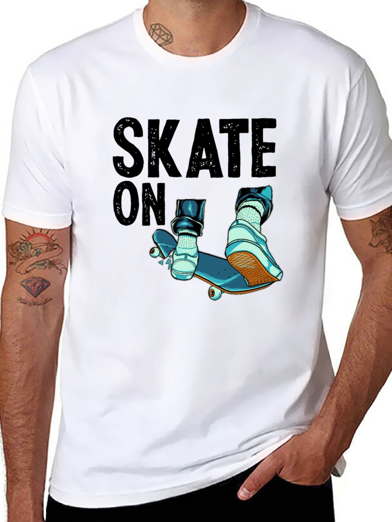 Skate On T-Shirt - Stylish Skateboard Design
