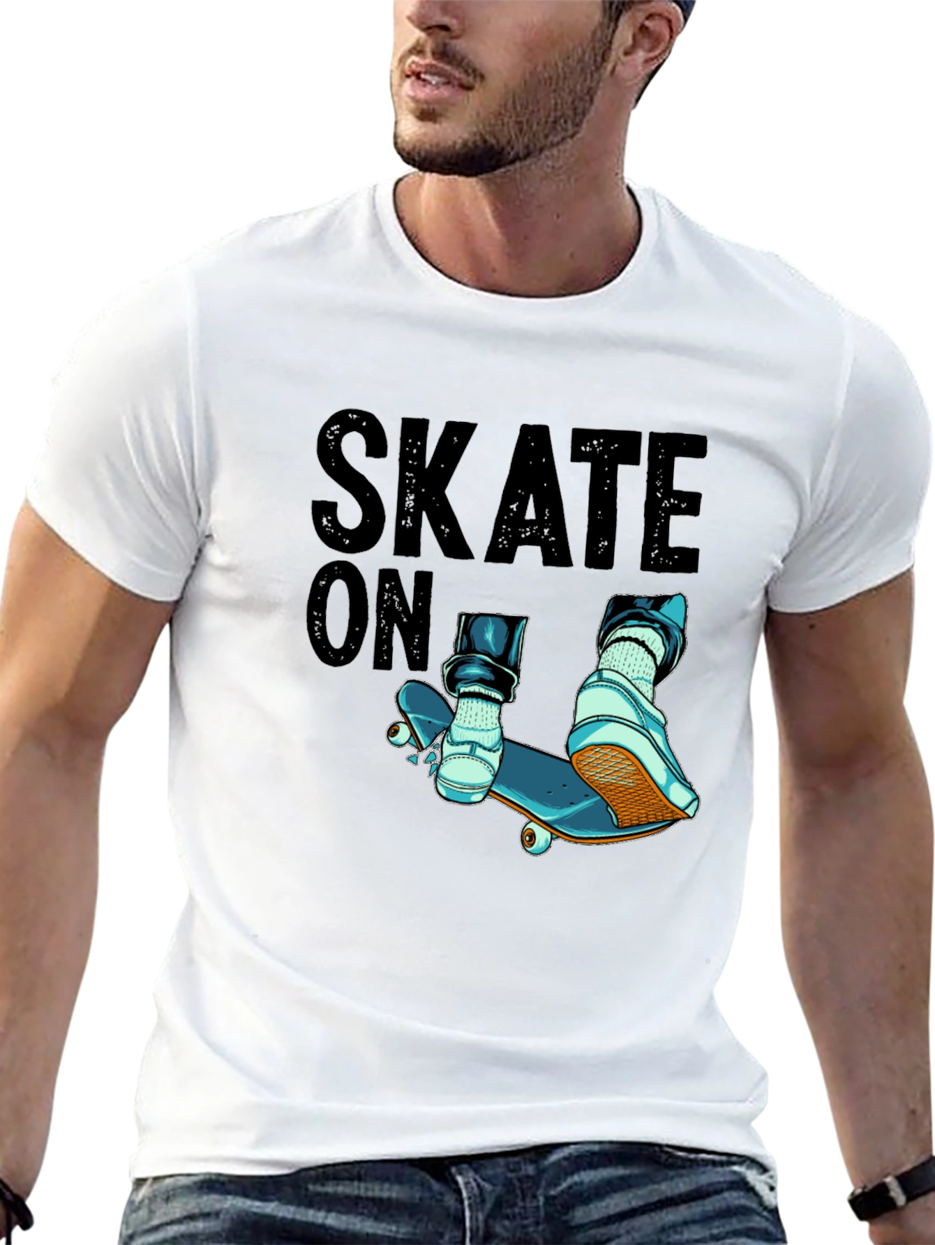 Skate On T-Shirt - Stylish Skateboard Design