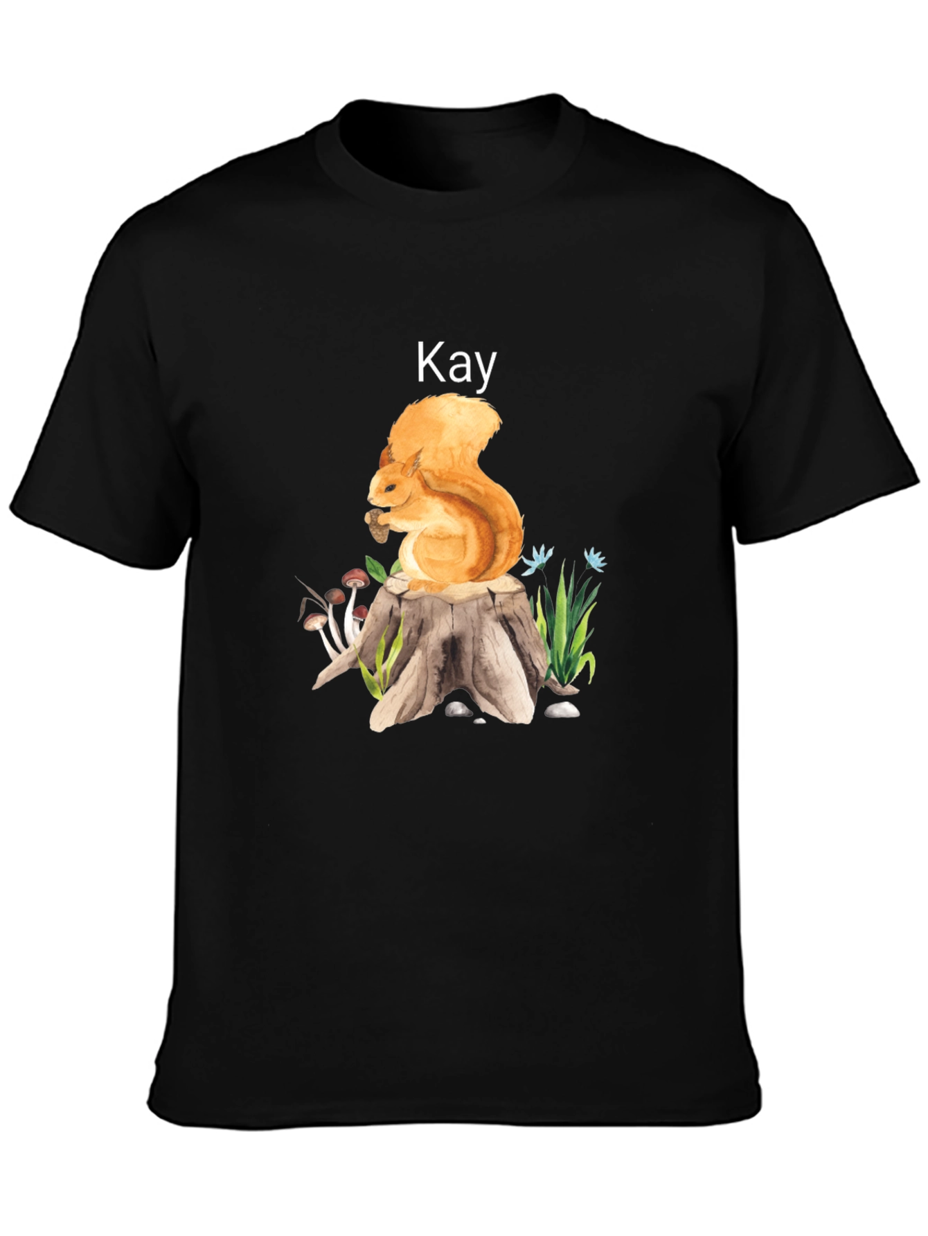 Squirrel on Stump T-Shirt - Kay