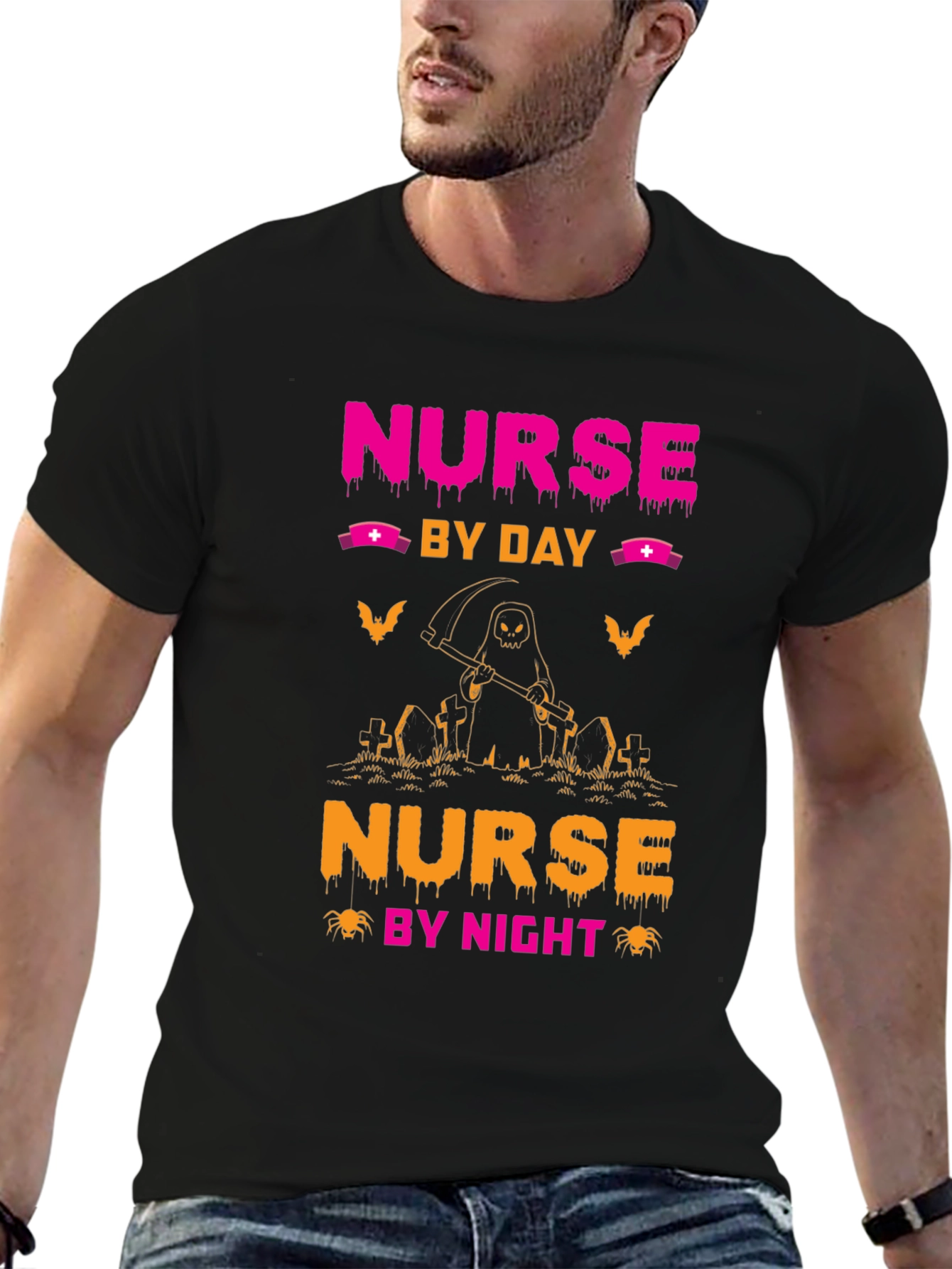 Nurse by Day Nurse by Night Halloween T-Shirt