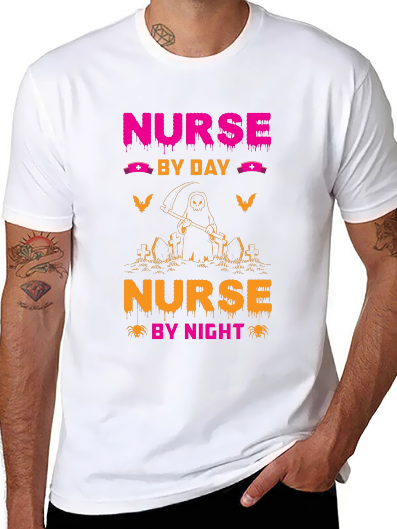 Nurse by Day Nurse by Night Halloween T-Shirt