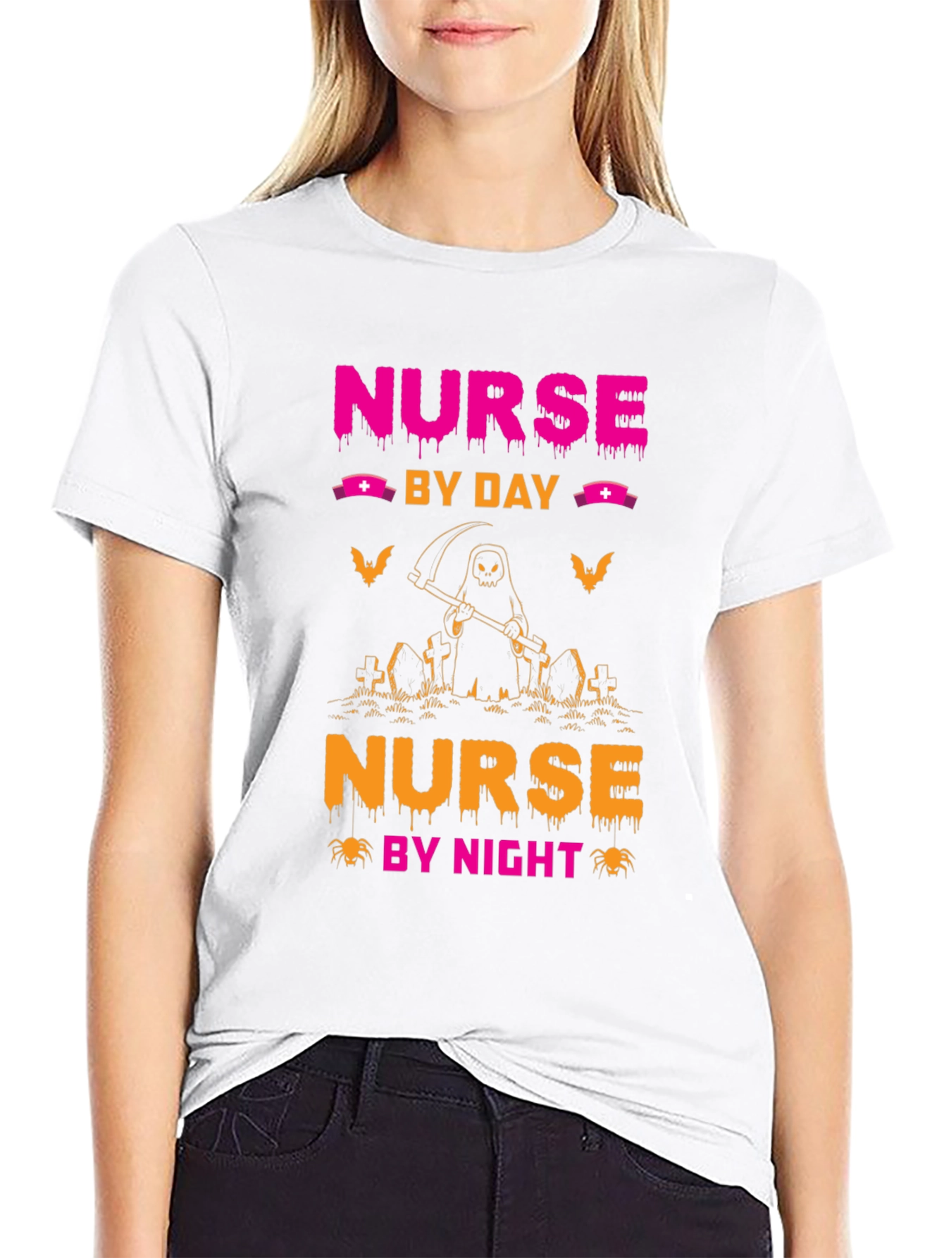 Nurse by Day Nurse by Night Halloween T-Shirt