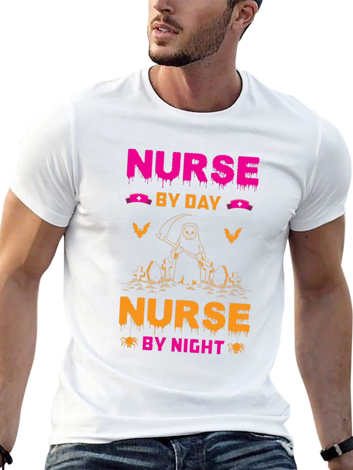Nurse by Day Nurse by Night Halloween T-Shirt