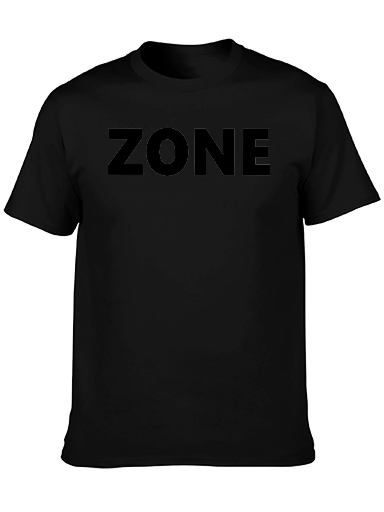 Mens Black ZONE Graphic T-Shirt - Casual Style