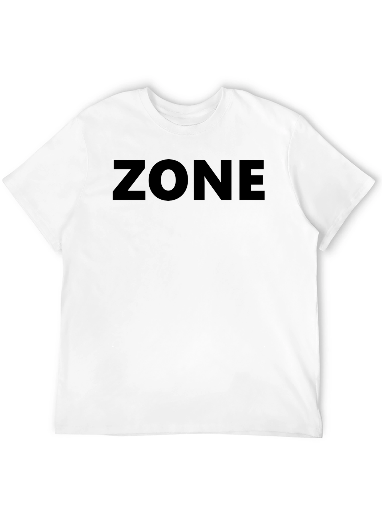Mens Black ZONE Graphic T-Shirt - Casual Style