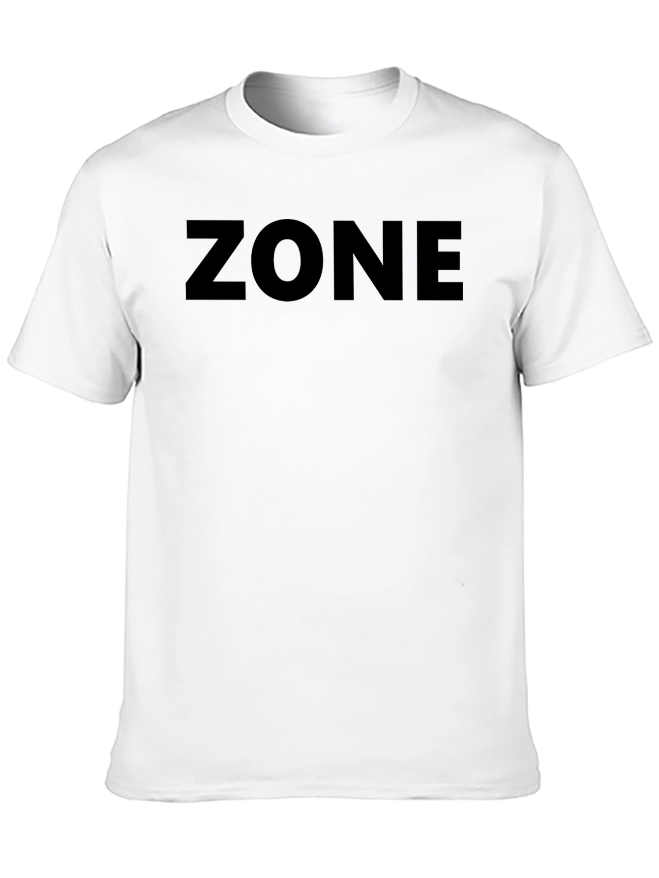 Mens Black ZONE Graphic T-Shirt - Casual Style