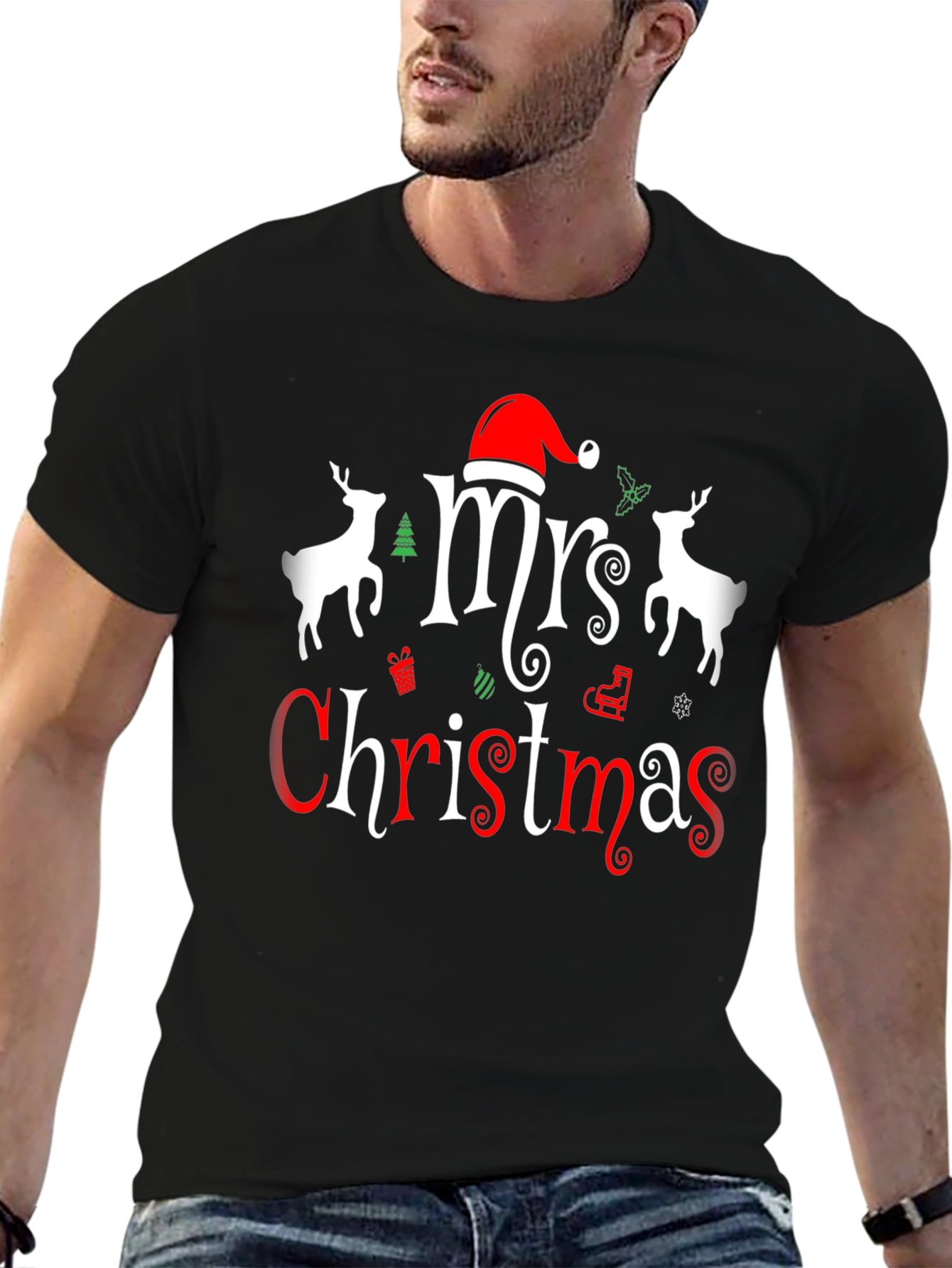Mrs. Christmas Graphic Tee - Holiday Festive Shirt