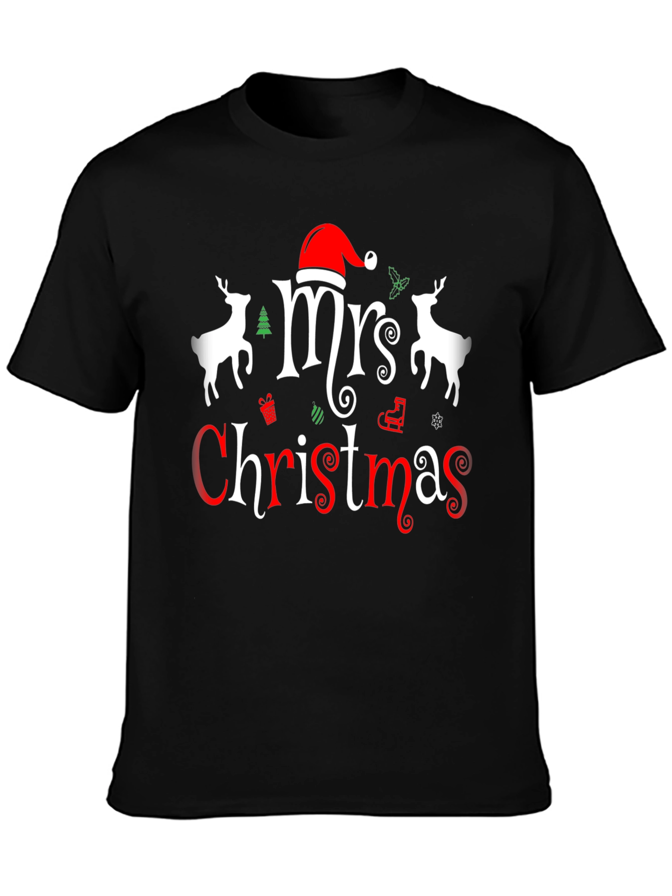 Mrs. Christmas Graphic Tee - Holiday Festive Shirt