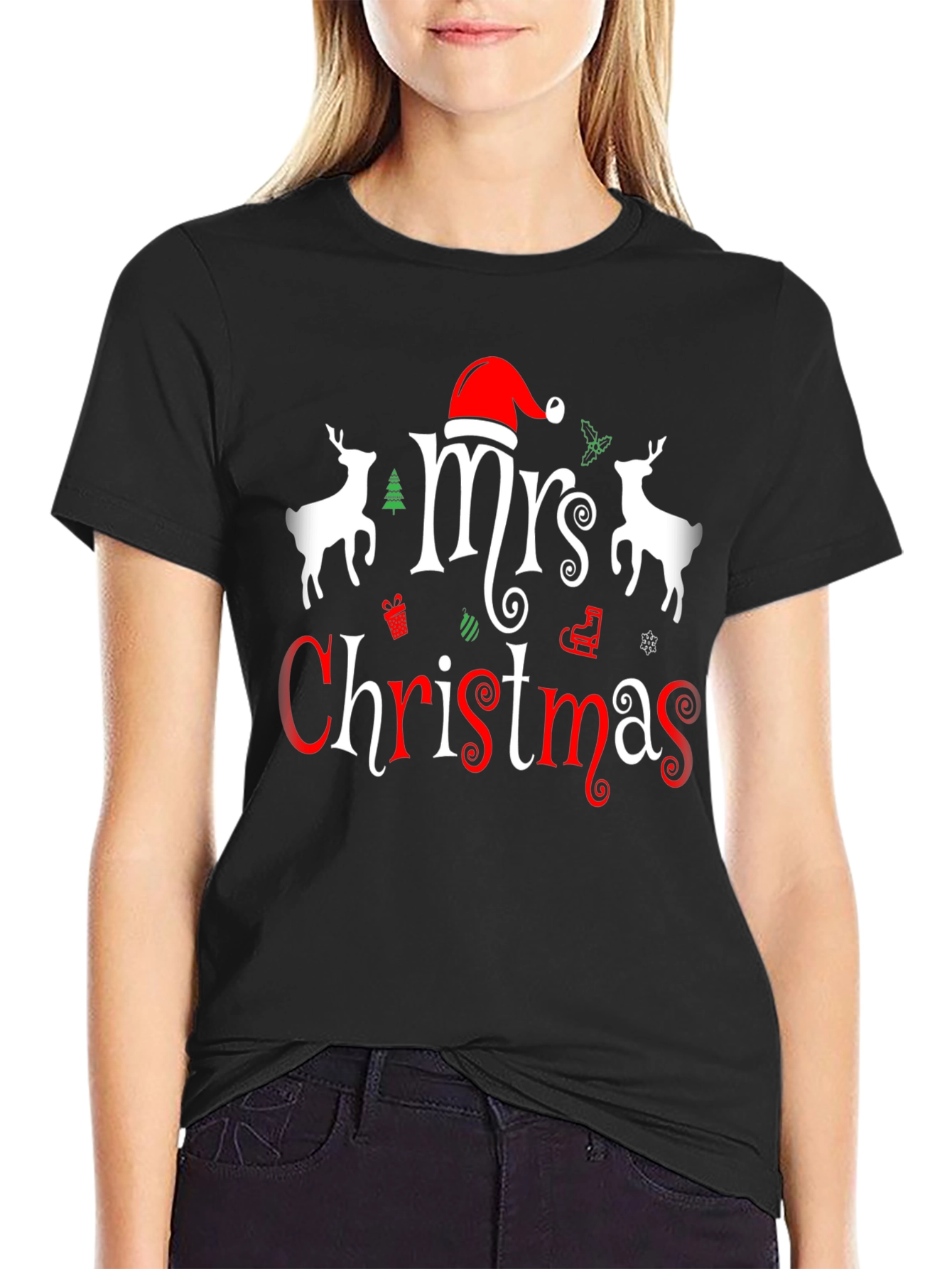 Mrs. Christmas Graphic Tee - Holiday Festive Shirt