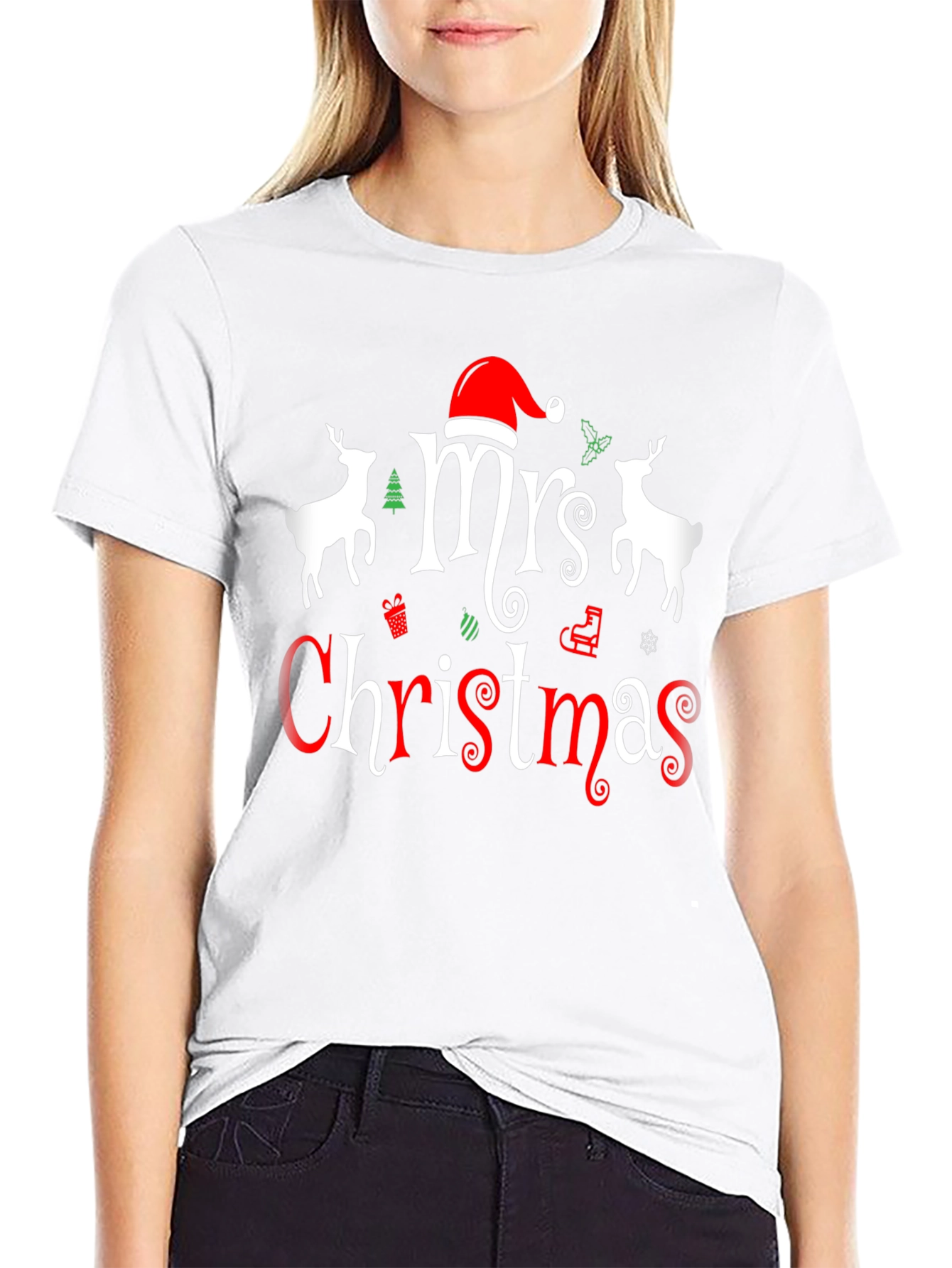 Mrs. Christmas Graphic Tee - Holiday Festive Shirt