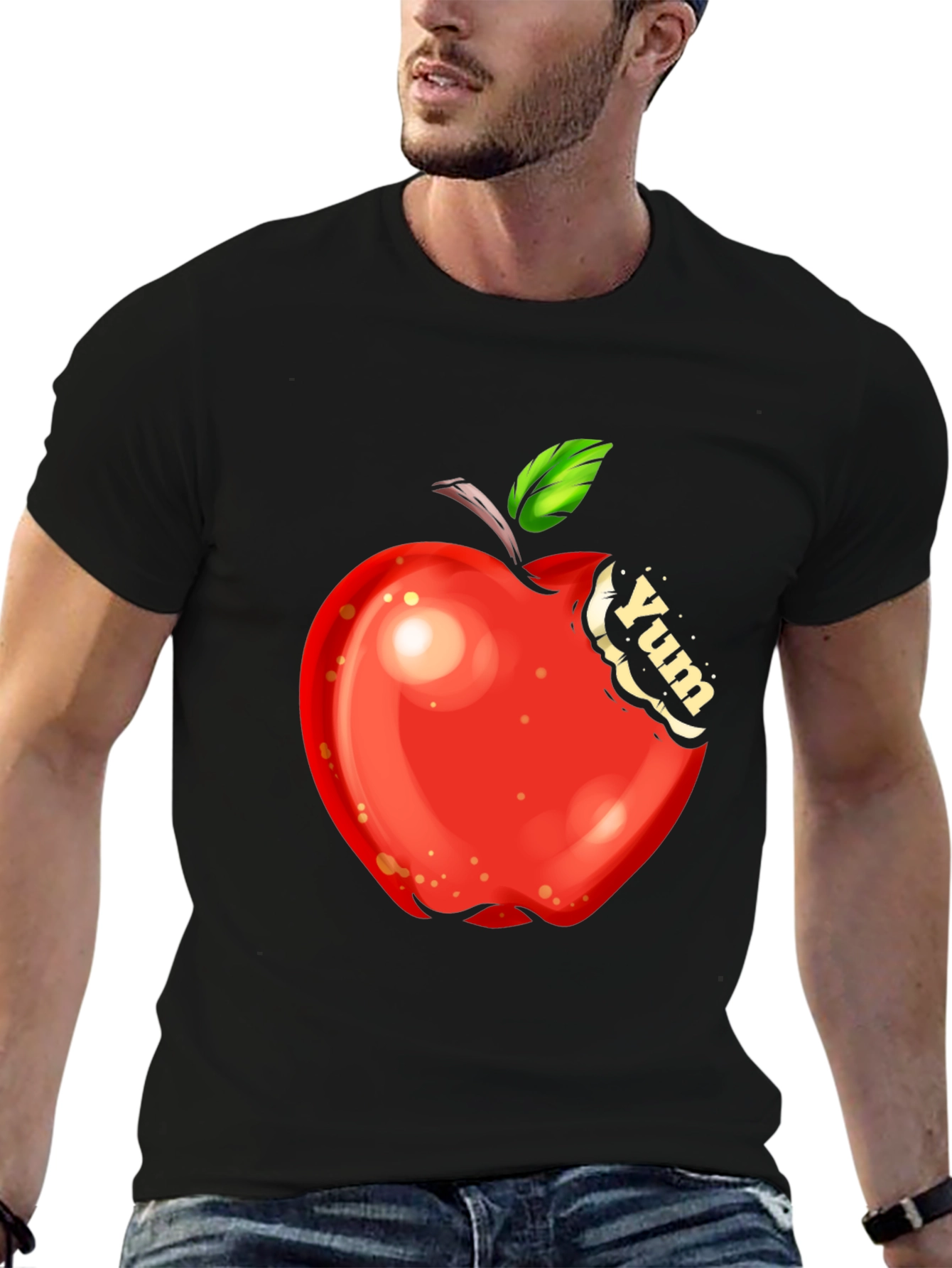 Yum Apple Graphic Tee - Bite into Style!