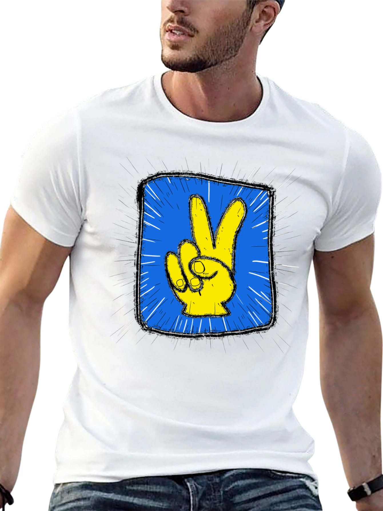 Peace Hand Graphic Tee - Stylish & Comfortable
