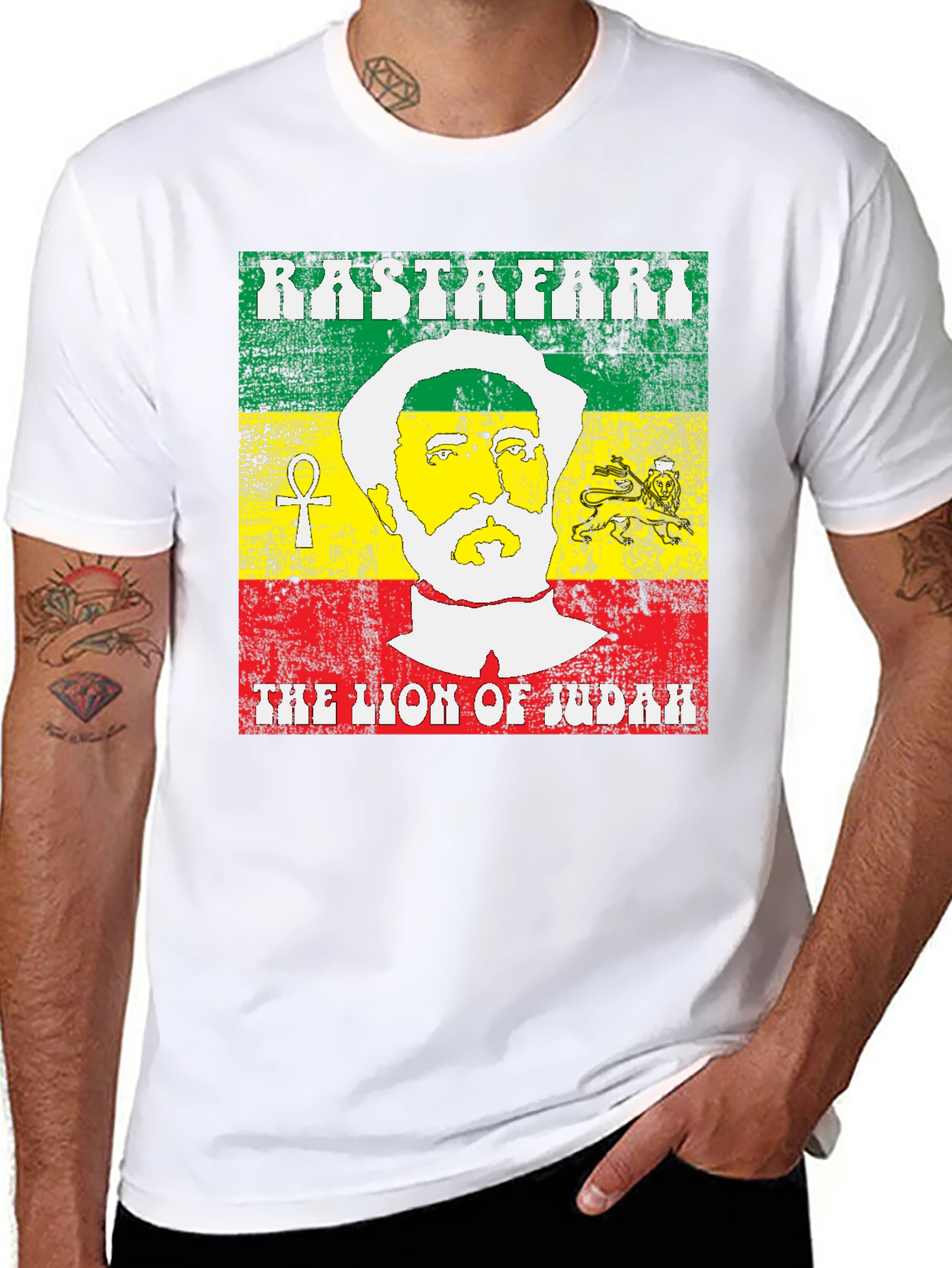 Rastafari Lion of Judah Graphic T-Shirt